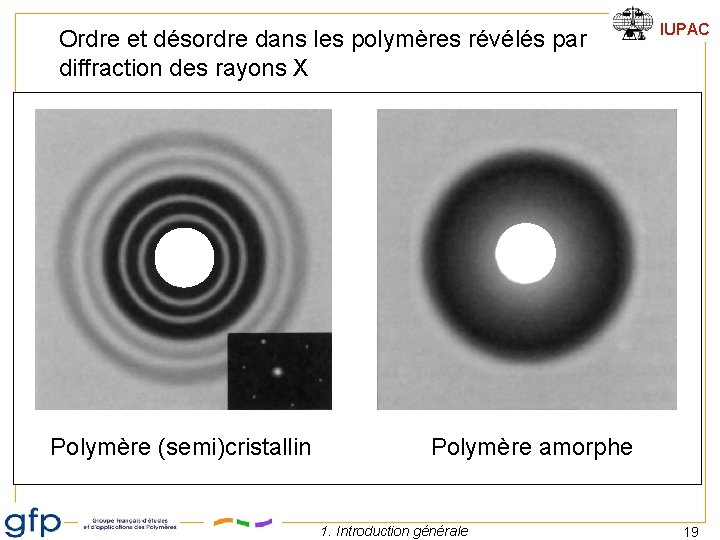 Ordre et désordre dans les polymères révélés par diffraction des rayons X Polymère (semi)cristallin