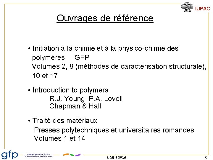 IUPAC Ouvrages de référence • Initiation à la chimie et à la physico-chimie des