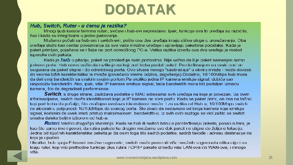 DODATAK www. cvorovicmirjana. wordpress. com 25 DODATAK www. cvorovicmirjana. wordpress. com 25