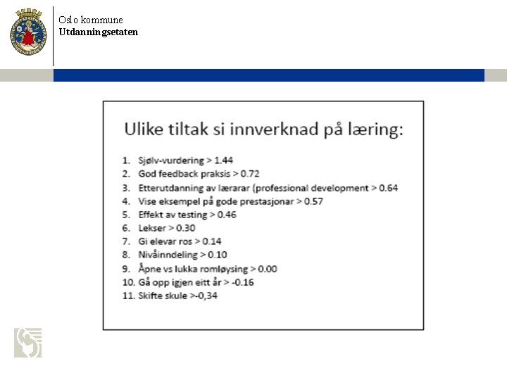 Oslo kommune Utdanningsetaten 