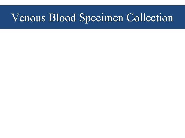 Venous Blood Specimen Collection 