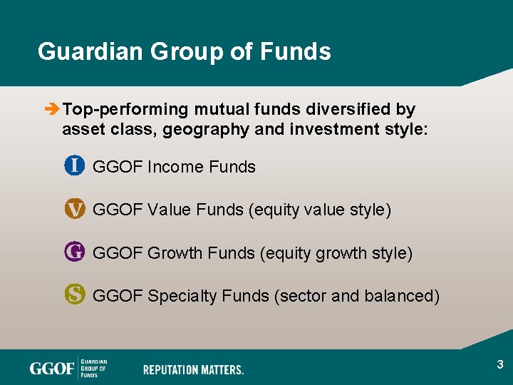 Guardian Group of Funds è Top-performing mutual funds diversified by asset class, geography and