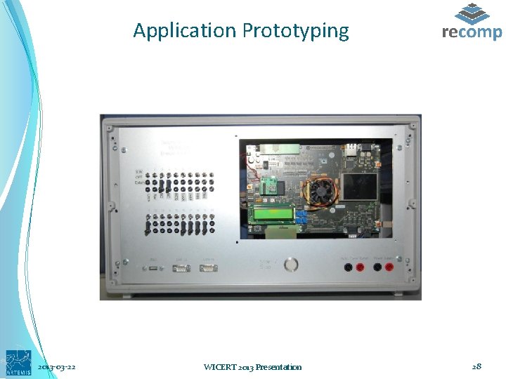 Application Prototyping 2013 -03 -22 WICERT 2013 Presentation 28 