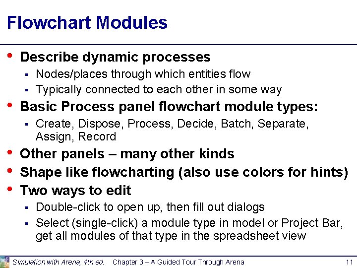 Flowchart Modules • Describe dynamic processes § § • Basic Process panel flowchart module Flowchart Modules • Describe dynamic processes § § • Basic Process panel flowchart module