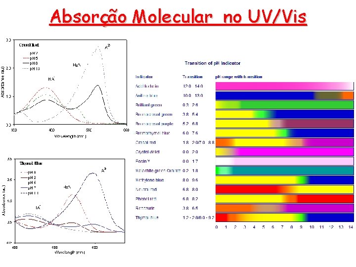 Absorção Molecular no UV/Vis Absorção Molecular no UV/Vis
