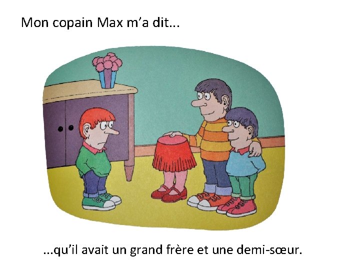 Mon copain Max m’a dit. . . qu’il avait un grand frère et une