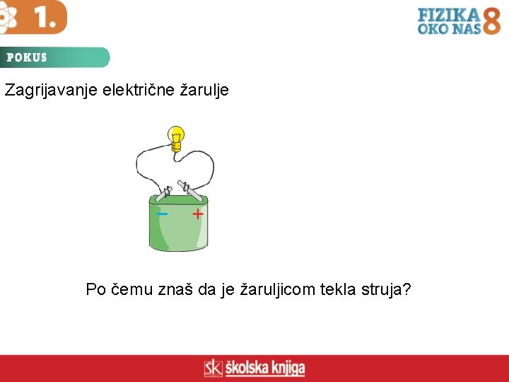 Zagrijavanje električne žarulje Po čemu znaš da je žaruljicom tekla struja? 