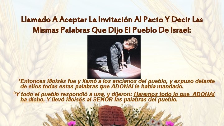 Llamado A Aceptar La Invitación Al Pacto Y Decir Las Mismas Palabras Que Dijo Llamado A Aceptar La Invitación Al Pacto Y Decir Las Mismas Palabras Que Dijo