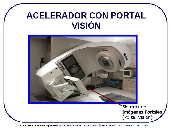 ACELERADOR CON PORTAL VISIÓN Sistema de Imágenes Portales (Portal Vision) Curso de Actualización para