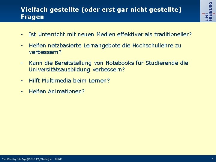 Vielfach gestellte (oder erst gar nicht gestellte) Fragen - Ist Unterricht mit neuen Medien