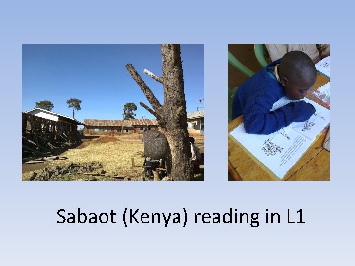 Sabaot (Kenya) reading in L 1 