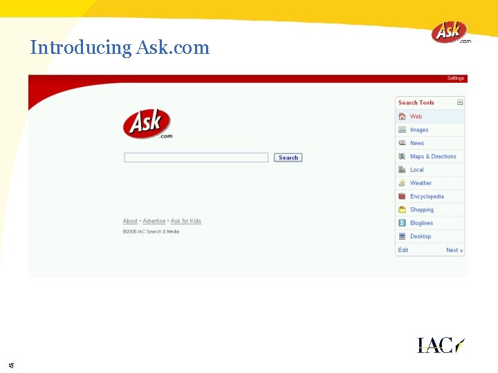 Introducing Ask. com 15 