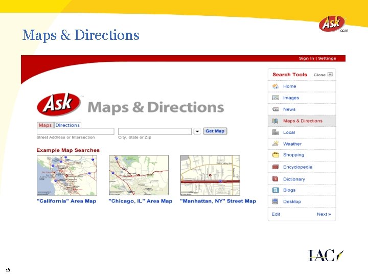 Maps & Directions 16 