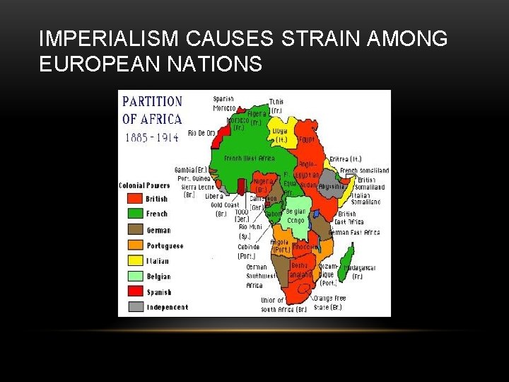 IMPERIALISM CAUSES STRAIN AMONG EUROPEAN NATIONS 