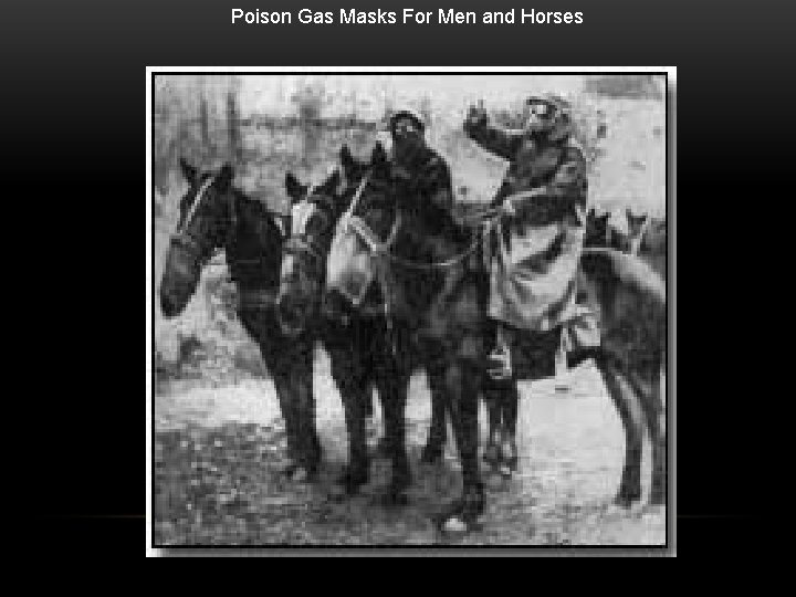 Poison Gas Masks For Men and Horses 