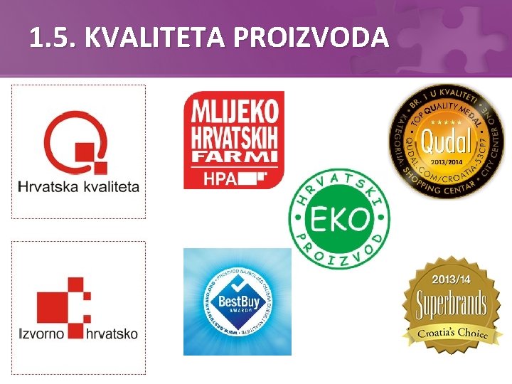 1. 5. KVALITETA PROIZVODA 