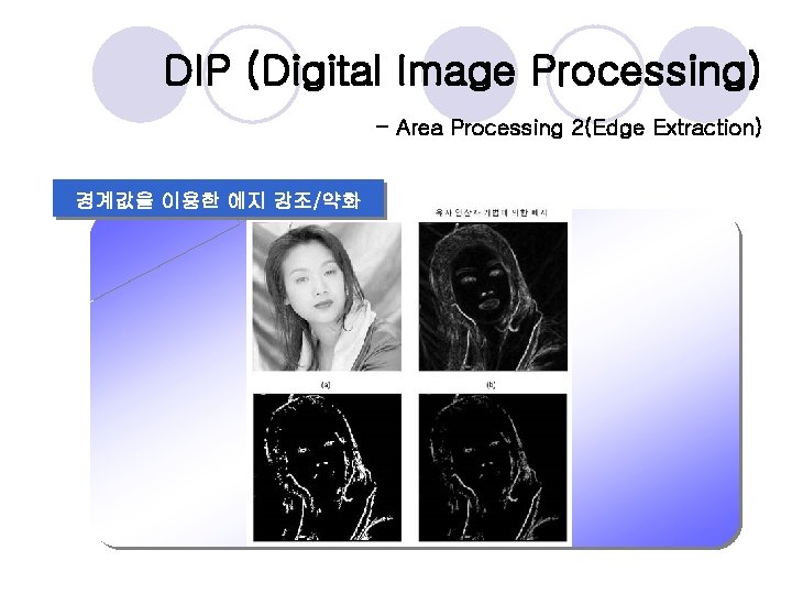 DIP (Digital Image Processing) - Area Processing 2(Edge Extraction) 경계값을 이용한 에지 강조/약화 