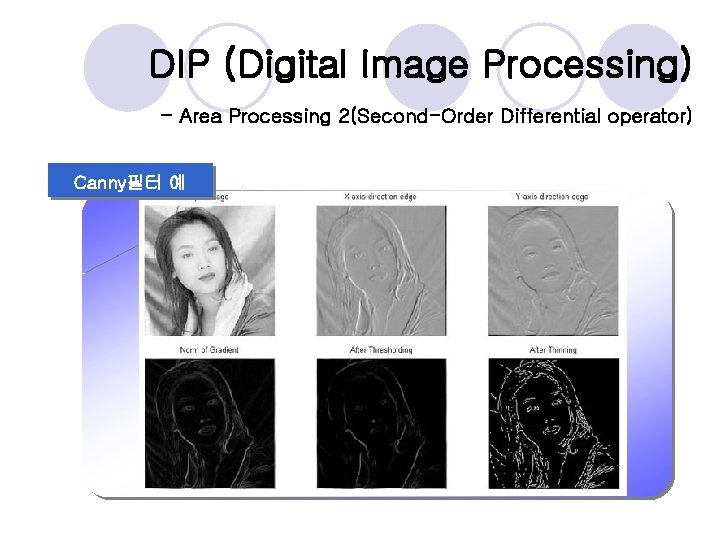 DIP (Digital Image Processing) - Area Processing 2(Second-Order Differential operator) Canny필터 예 