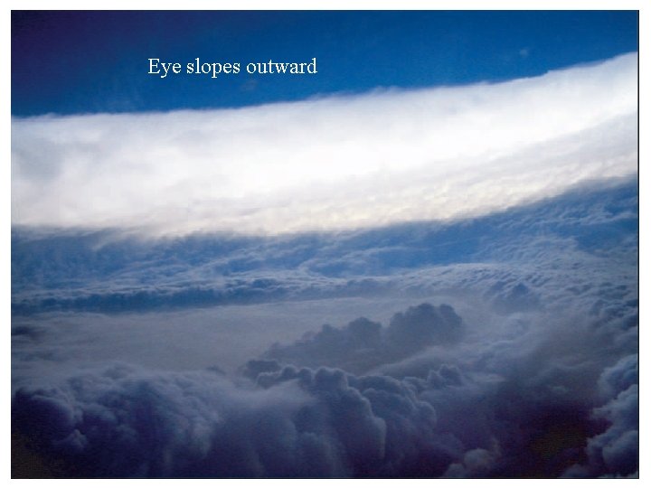 Eye slopes outward 