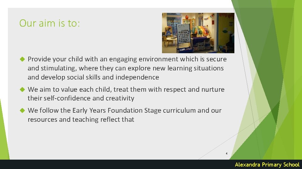 Our aim is to: Provide your child with an engaging environment which is secure