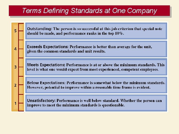 Terms Defining Standards at One Company 