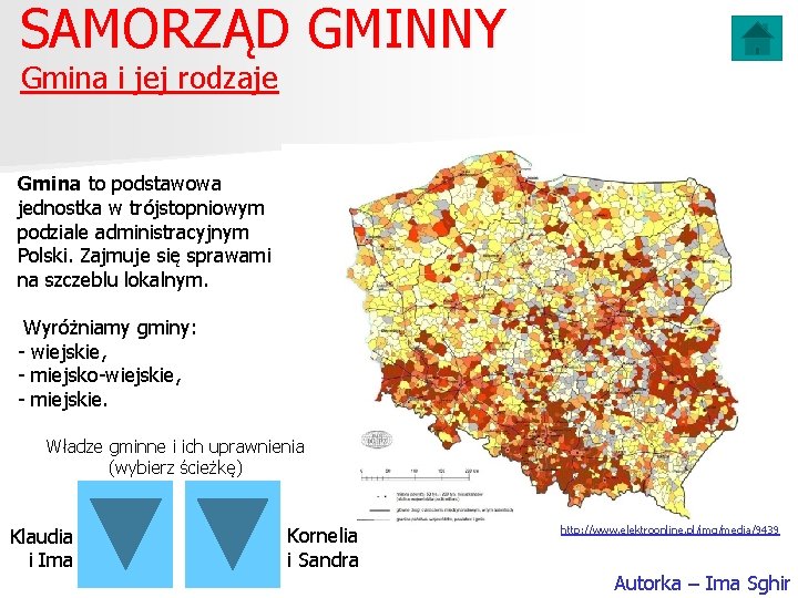 SAMORZĄD GMINNY Gmina i jej rodzaje Gmina to podstawowa jednostka w trójstopniowym podziale administracyjnym