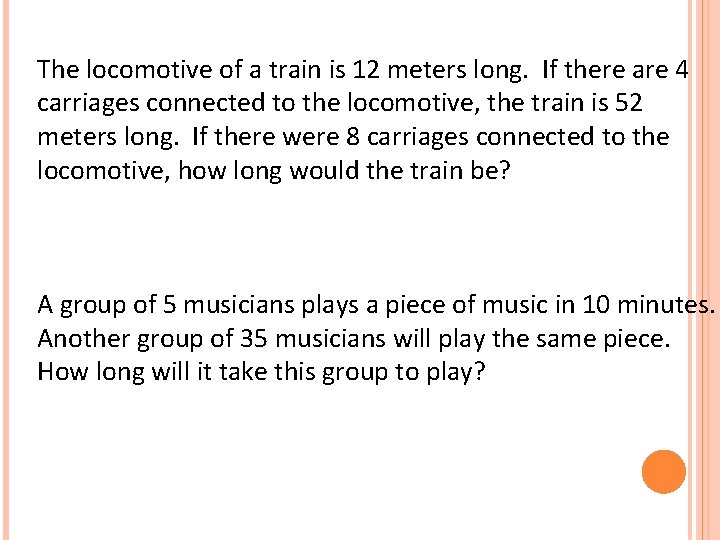 The locomotive of a train is 12 meters long. If there are 4 carriages