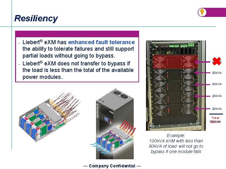 Resiliency • • Liebert® e. XM has enhanced fault tolerance the ability to tolerate Resiliency • • Liebert® e. XM has enhanced fault tolerance the ability to tolerate