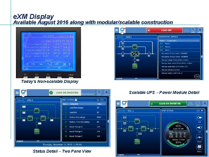 e. XM Display Available August 2016 along with modular/scalable construction Today’s Non-scalable Display Scalable e. XM Display Available August 2016 along with modular/scalable construction Today’s Non-scalable Display Scalable