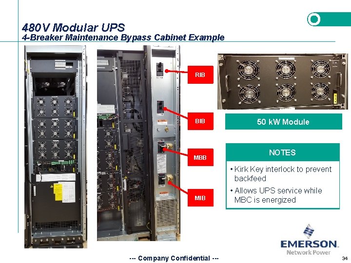 480 V Modular UPS 4 -Breaker Maintenance Bypass Cabinet Example RIB BIB MBB 50 480 V Modular UPS 4 -Breaker Maintenance Bypass Cabinet Example RIB BIB MBB 50