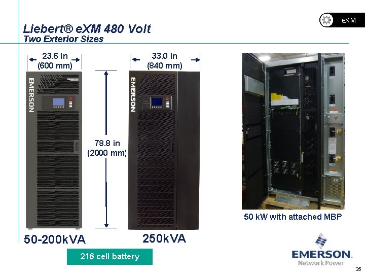 Liebert® e. XM 480 Volt e. XM Two Exterior Sizes 23. 6 in (600 Liebert® e. XM 480 Volt e. XM Two Exterior Sizes 23. 6 in (600