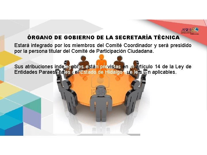 ÓRGANO DE GOBIERNO DE LA SECRETARÍA TÉCNICA Estará integrado por los miembros del Comité