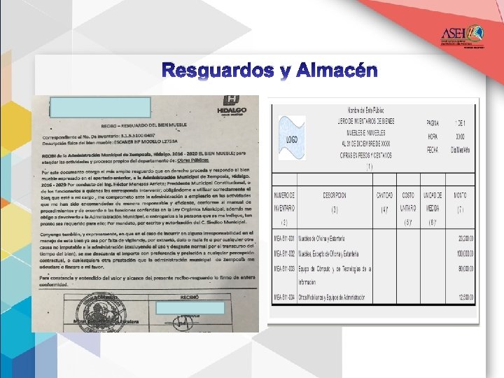 Resguardos y Almacén 