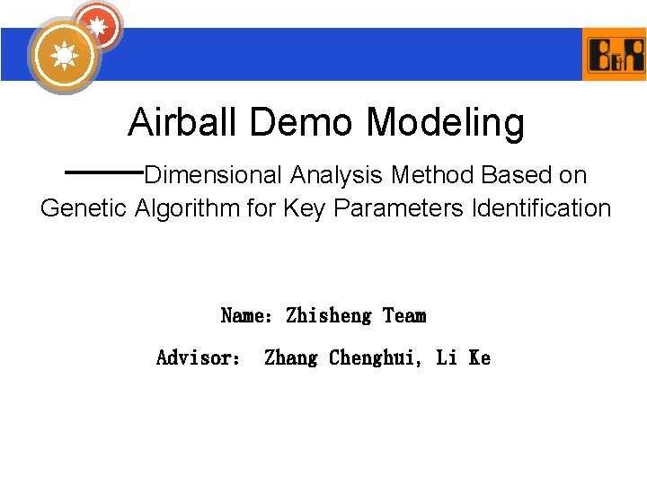 Airball Demo Modeling ——Dimensional Analysis Method Based on Genetic Algorithm for Key Parameters Identification