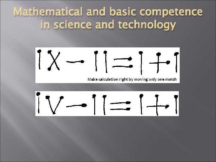 Mathematical and basic competence in science and technology 
