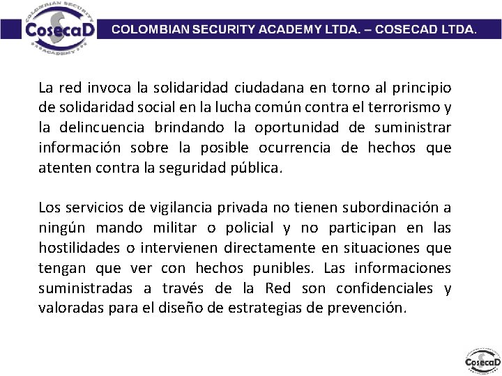 La red invoca la solidaridad ciudadana en torno al principio de solidaridad social en