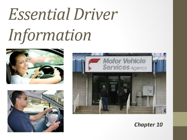 Essential Driver Information Chapter 10 