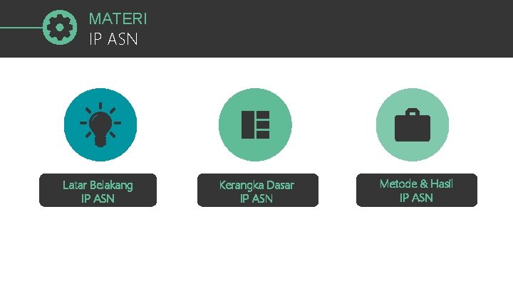 MATERI IP ASN Latar Belakang IP ASN Kerangka Dasar IP ASN Metode & Hasil