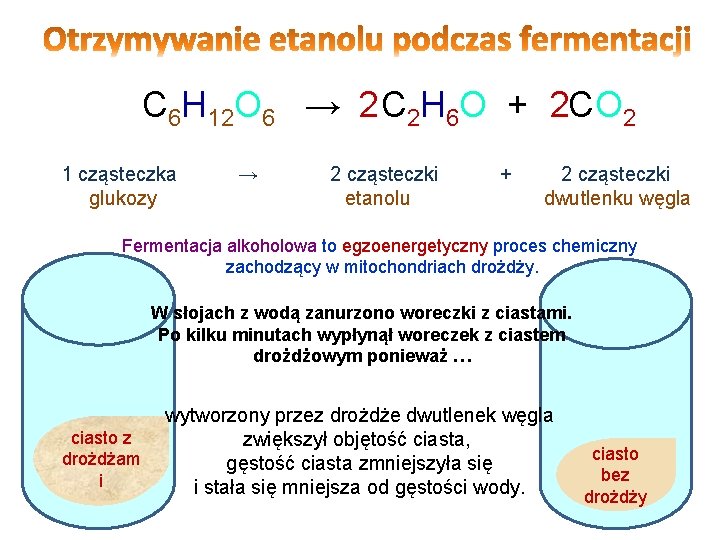 C 6 H 12 O 6 → C 2 2 H 6 O + C 6 H 12 O 6 → C 2 2 H 6 O +