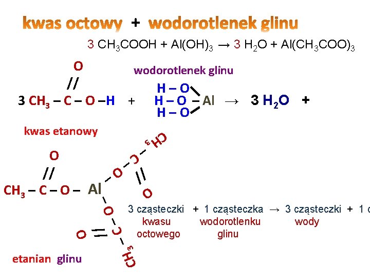 + 3 CH 3 COOH + Al(OH)3 → 3 H 2 O + Al(CH + 3 CH 3 COOH + Al(OH)3 → 3 H 2 O + Al(CH