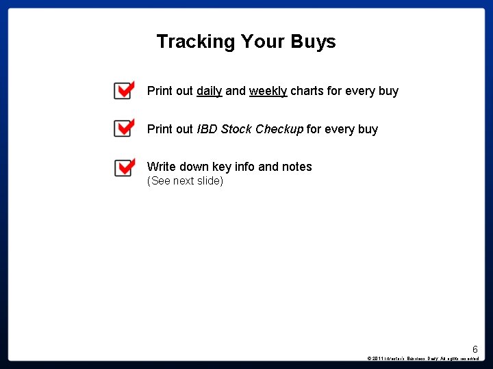 Tracking Your Buys Print out daily and weekly charts for every buy Print out Tracking Your Buys Print out daily and weekly charts for every buy Print out