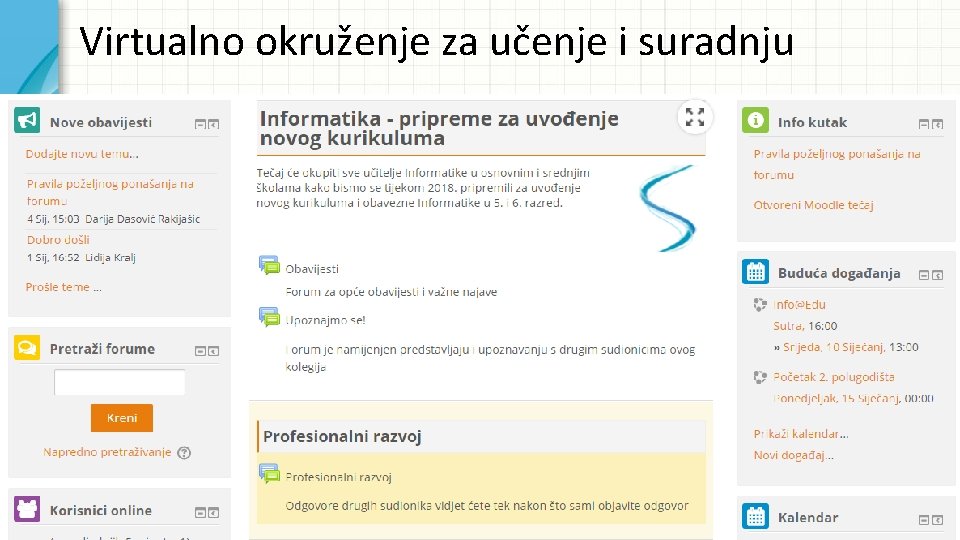 Virtualno okruženje za učenje i suradnju 18 