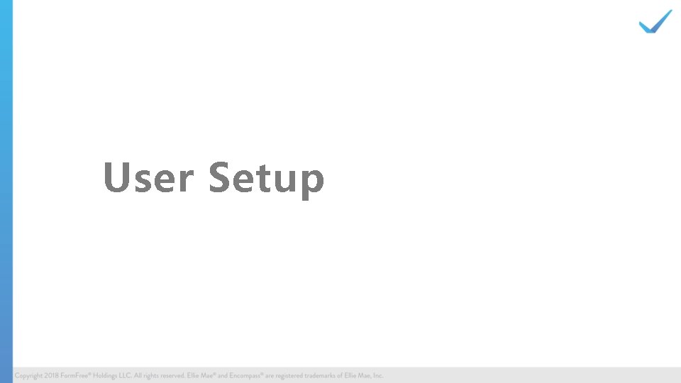 User Setup 