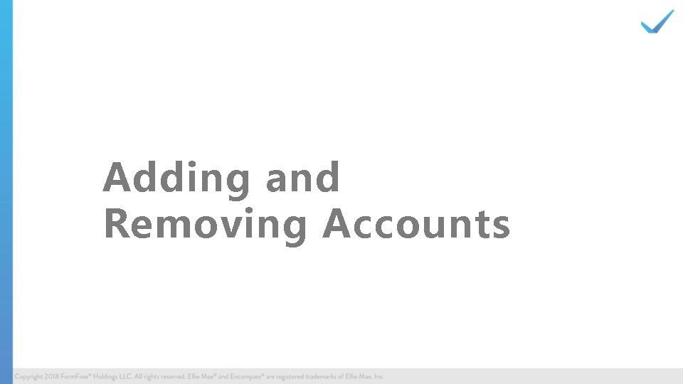 Adding and Removing Accounts 