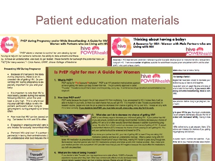 Patient education materials 