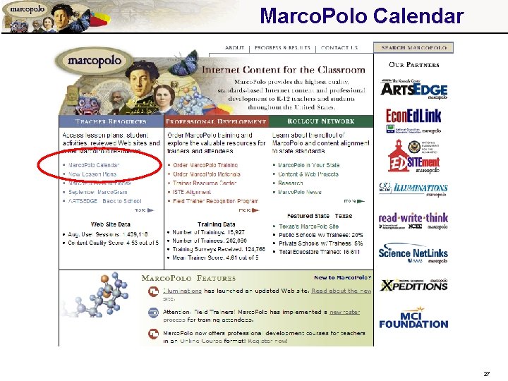 Marco. Polo Calendar 27 