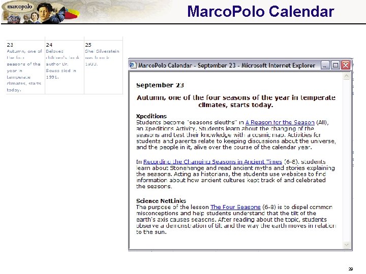 Marco. Polo Calendar 29 