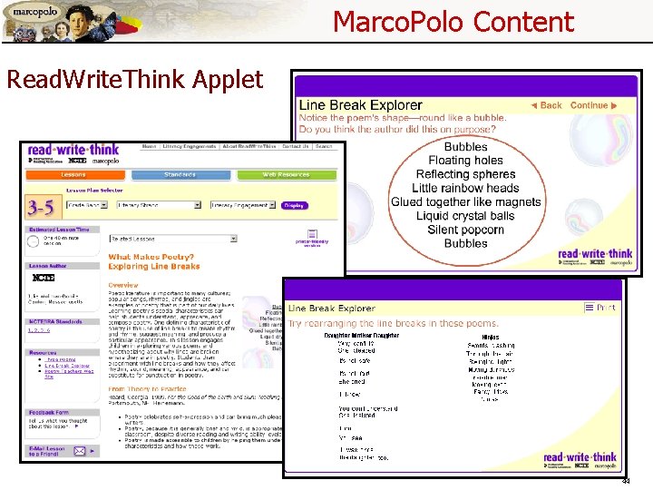 Marco. Polo Content Read. Write. Think Applet 44 Marco. Polo Content Read. Write. Think Applet 44