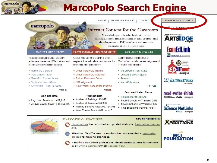 Marco. Polo Search Engine 46 
