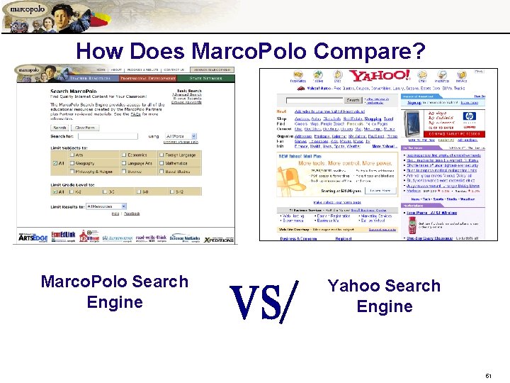 How Does Marco. Polo Compare? Marco. Polo Search Engine Yahoo Search Engine 51 